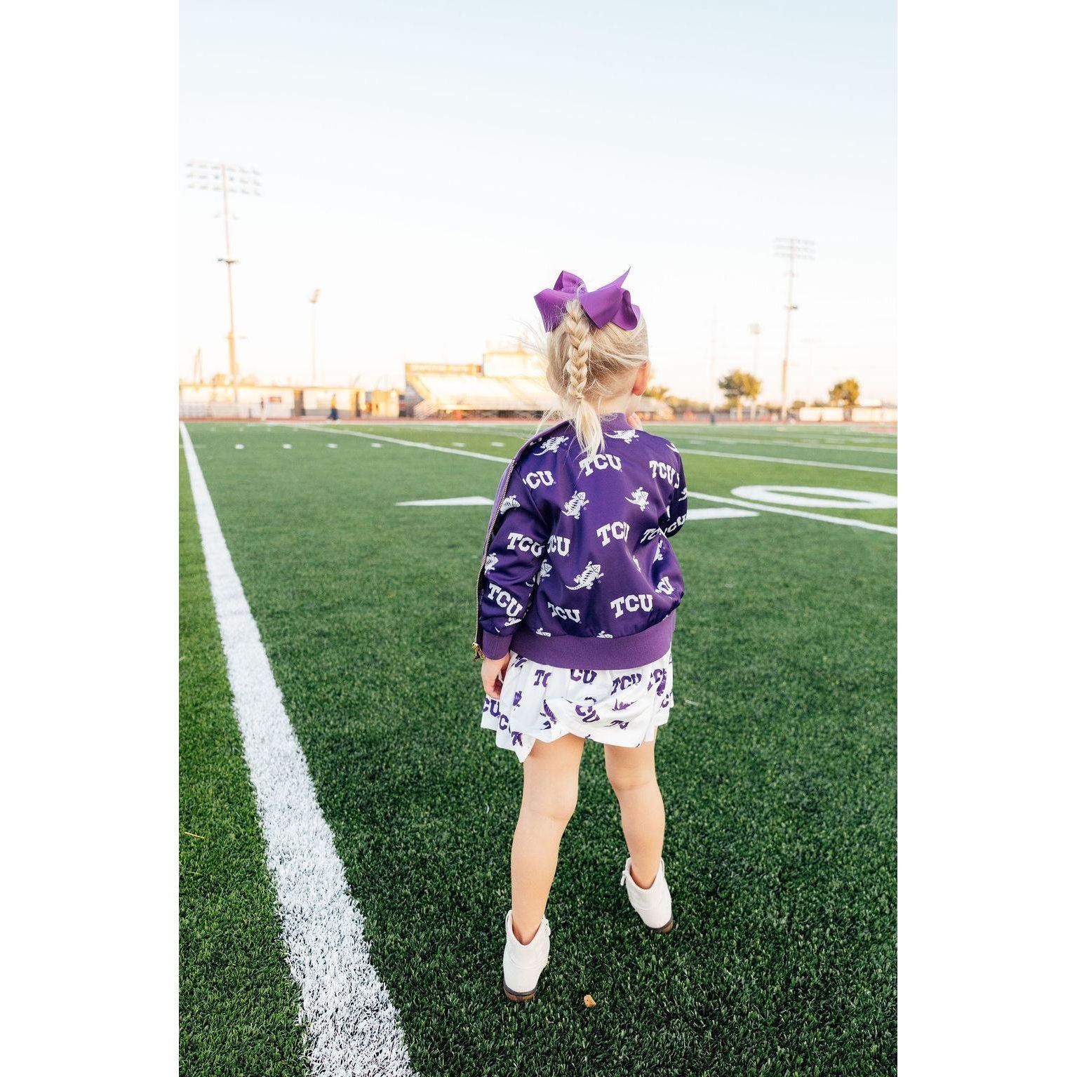 TCU Purple Frog Satin Jacket