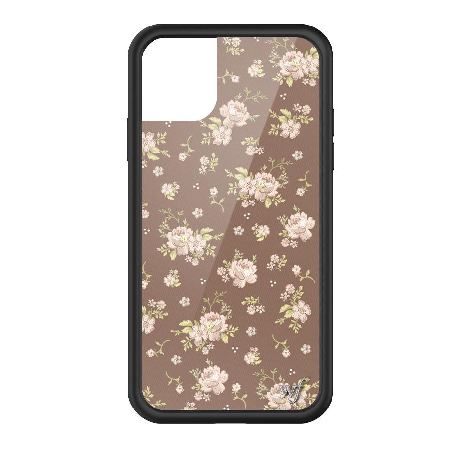 Brown Floral iPhone Case