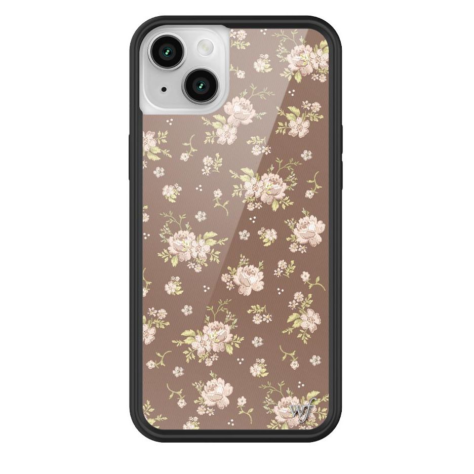Brown Floral iPhone Case