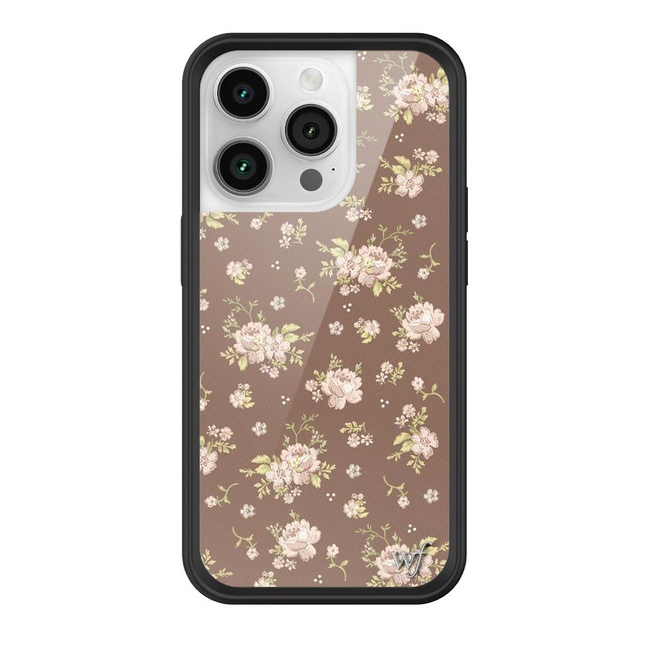 Brown Floral iPhone Case