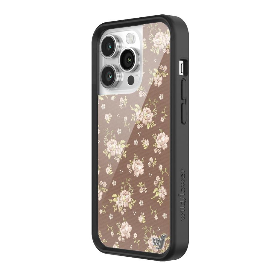 Brown Floral iPhone Case