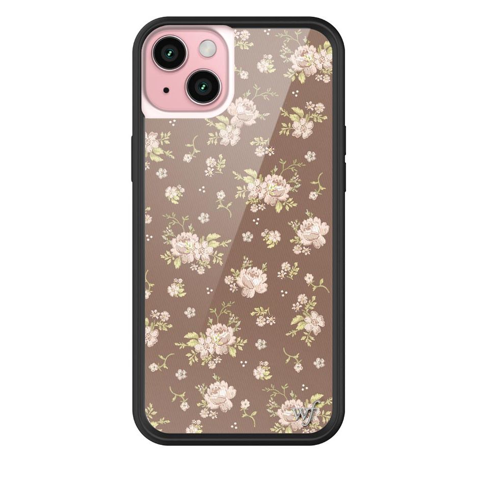 Brown Floral iPhone Case