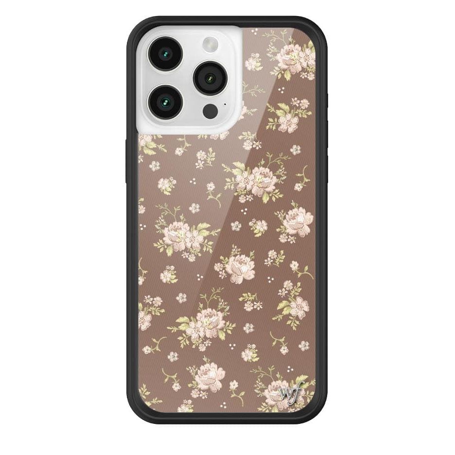 Brown Floral iPhone Case