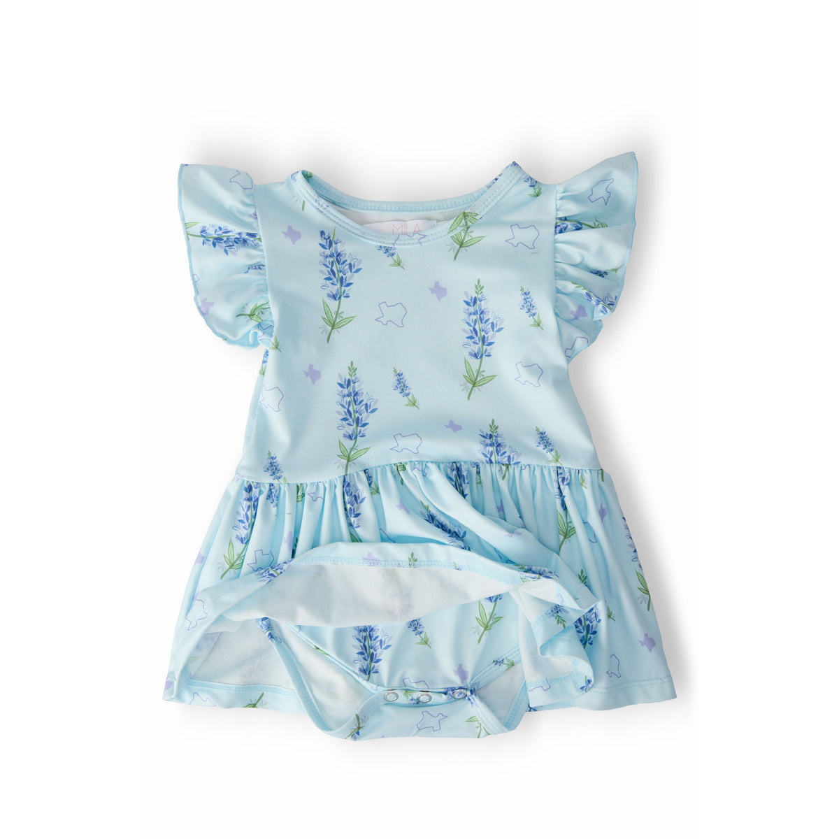 Texas Bluebonnets S/S Flutter Twirl Bodysuit
