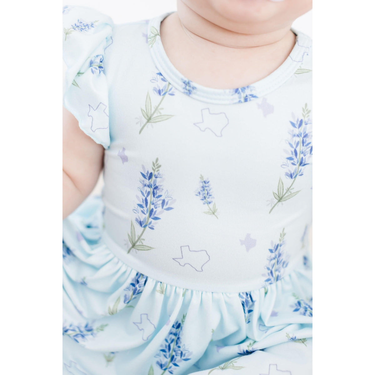 Texas Bluebonnets S/S Flutter Twirl Bodysuit