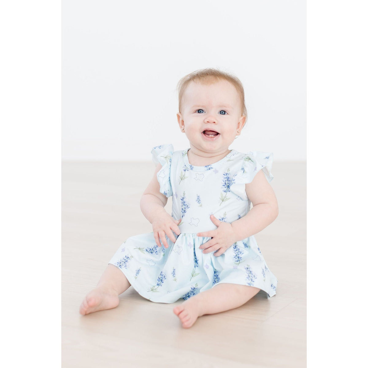 Texas Bluebonnets S/S Flutter Twirl Bodysuit