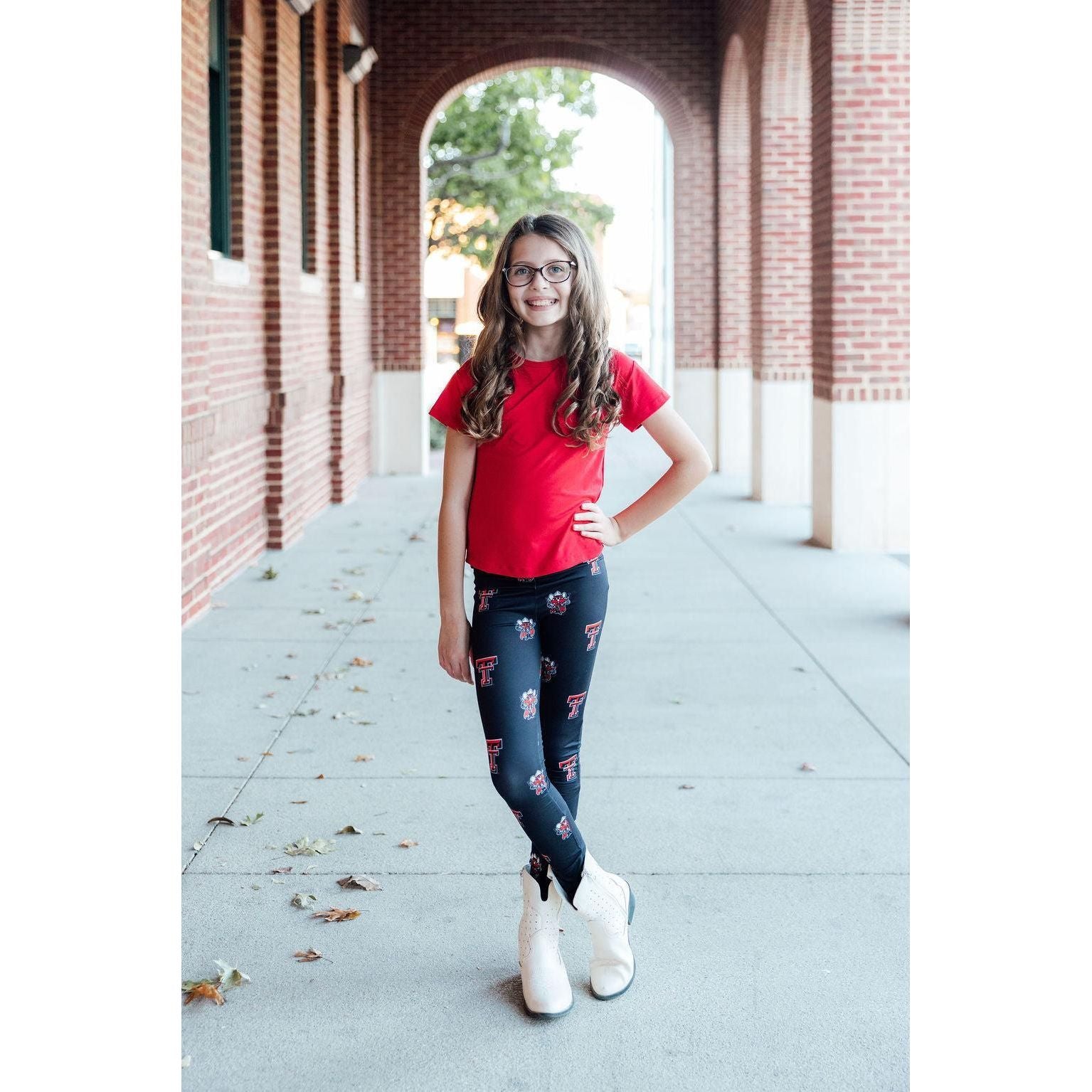 Texas Tech Black Raider Red Leggings