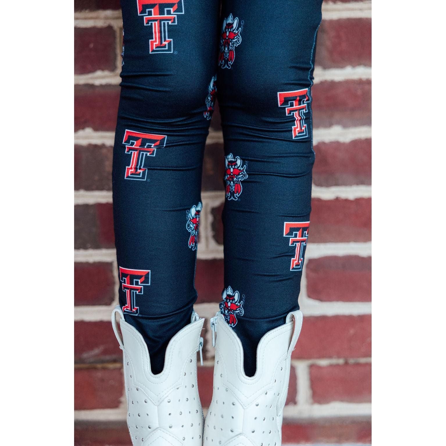 Texas Tech Black Raider Red Leggings