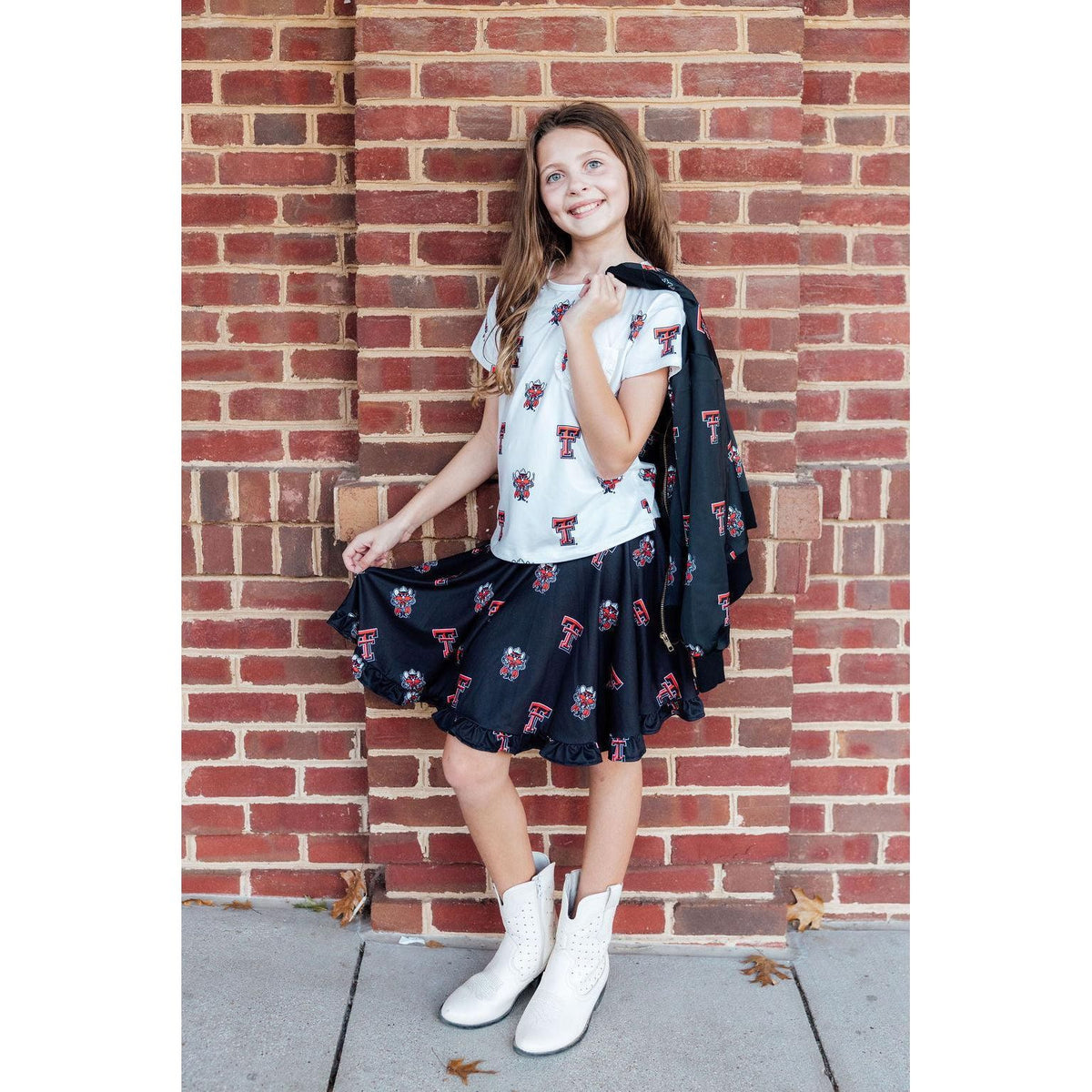 Texas Tech Black Raider Red Twirl Skort