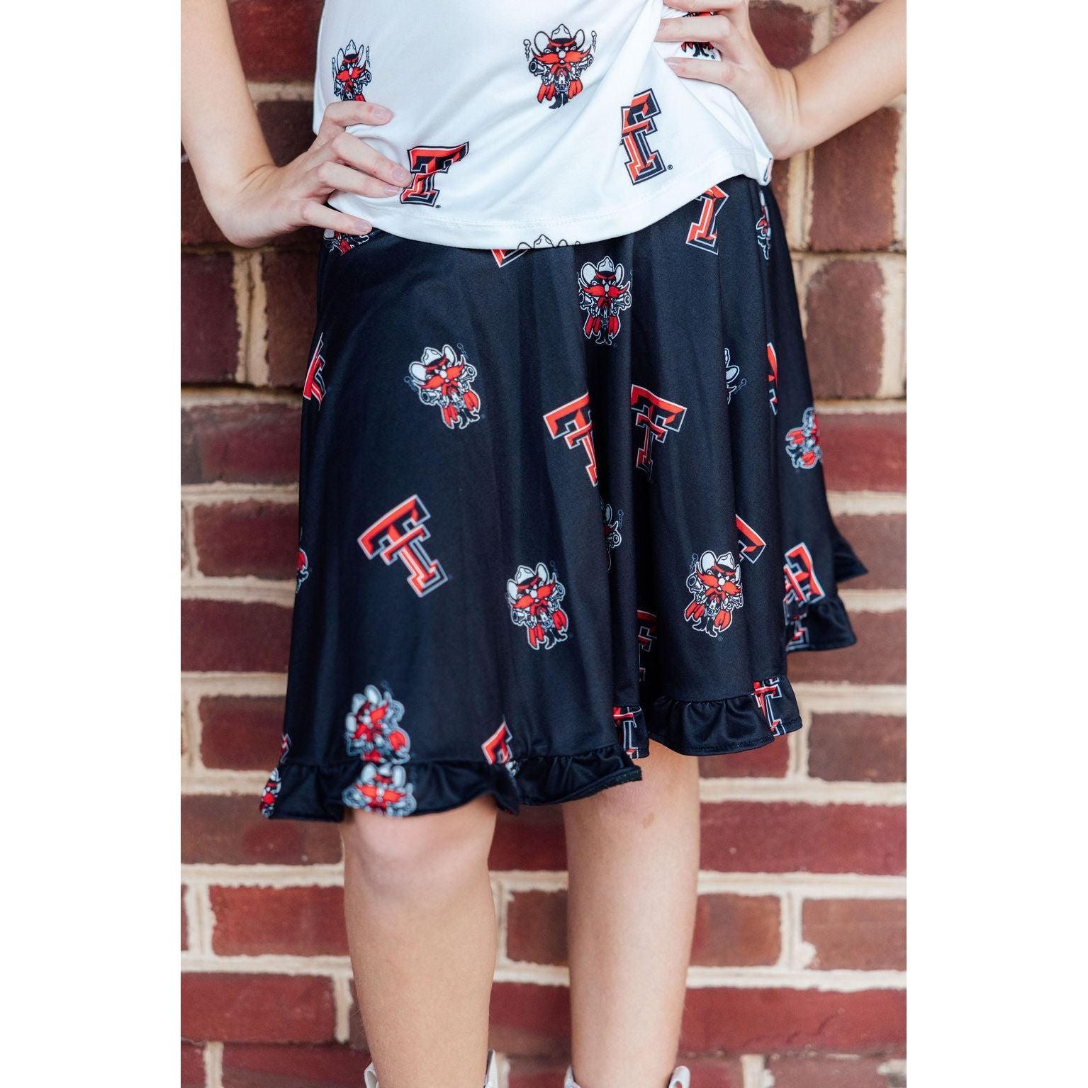 Texas Tech Black Raider Red Twirl Skort
