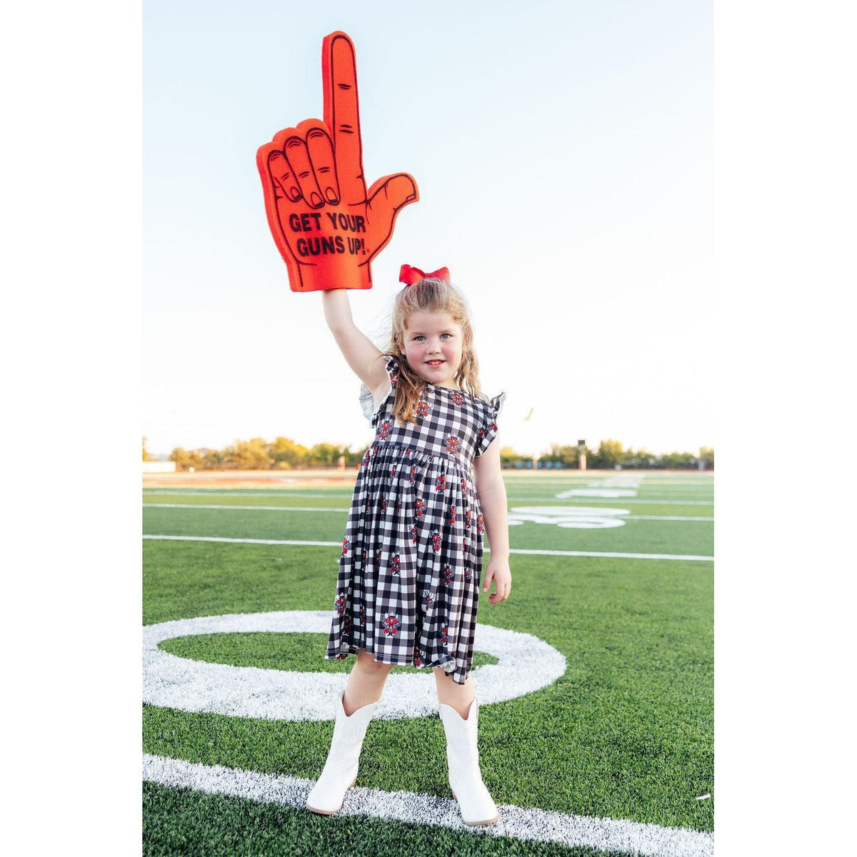 Texas Tech Plaid Raider Red Flutter Twirl Dress