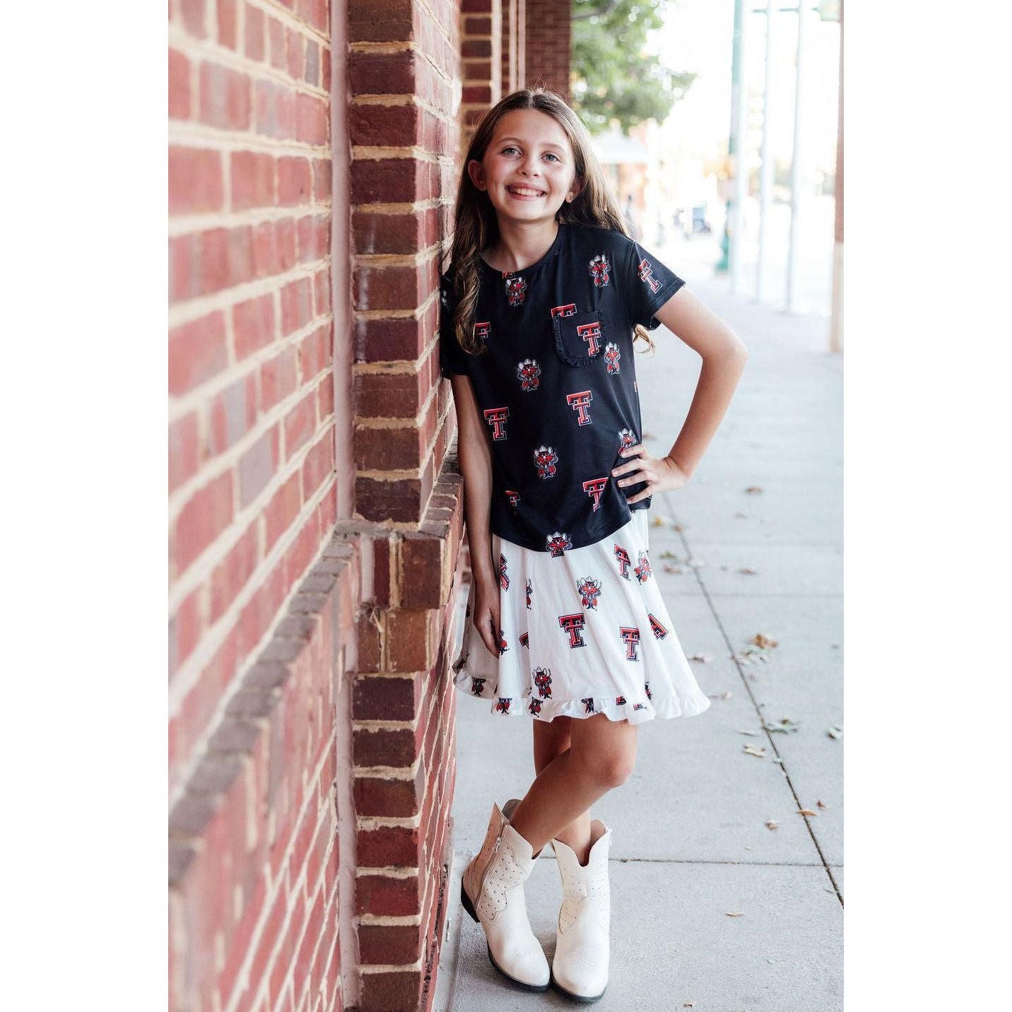 Texas Tech White Raider Red Twirl Skort