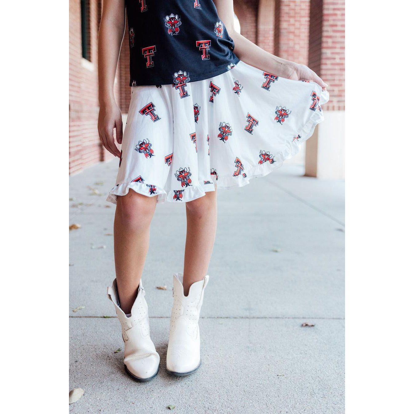 Texas Tech White Raider Red Twirl Skort
