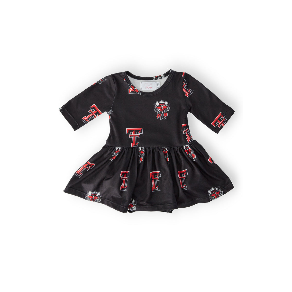 Texas Tech Black Raider Red 3/4 Sleeve Twirl Bodysuit