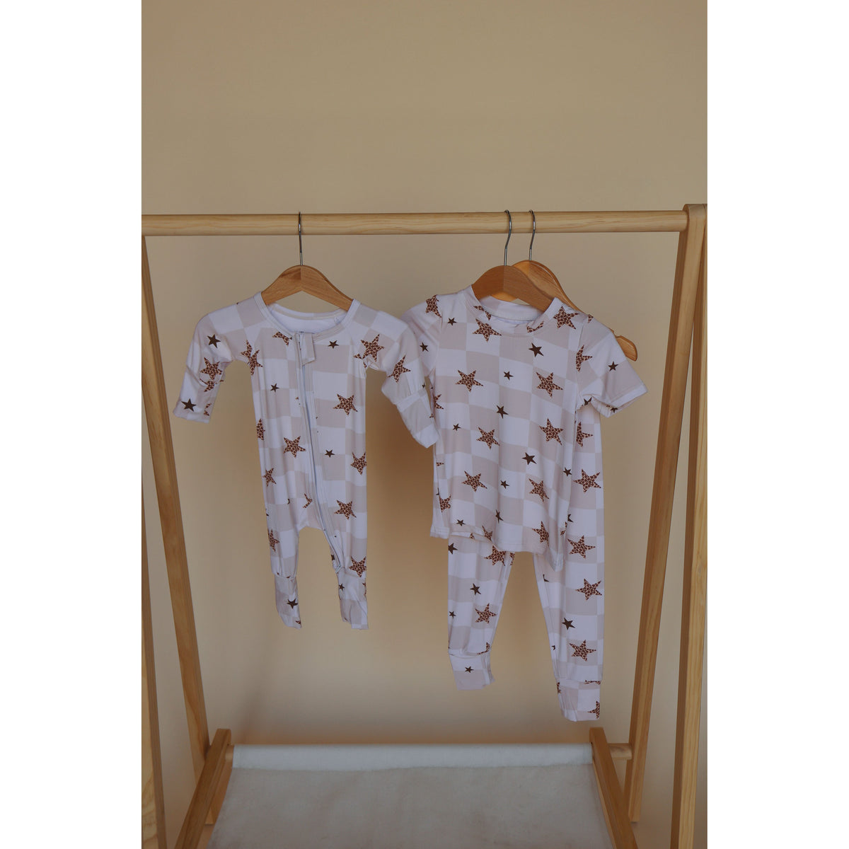 Checker Cheetah Stars Bamboo Pjs