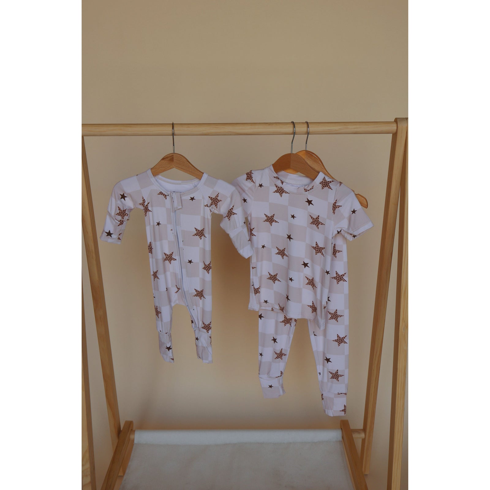 Checker Cheetah Stars Bamboo Pjs