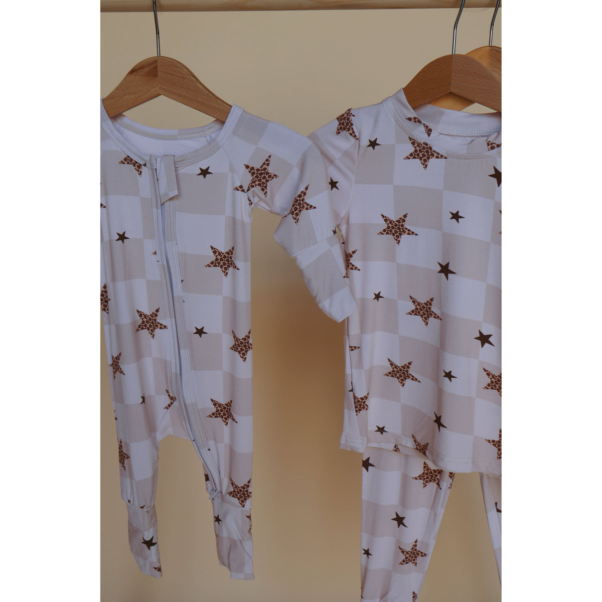 Checker Cheetah Stars Bamboo Pjs