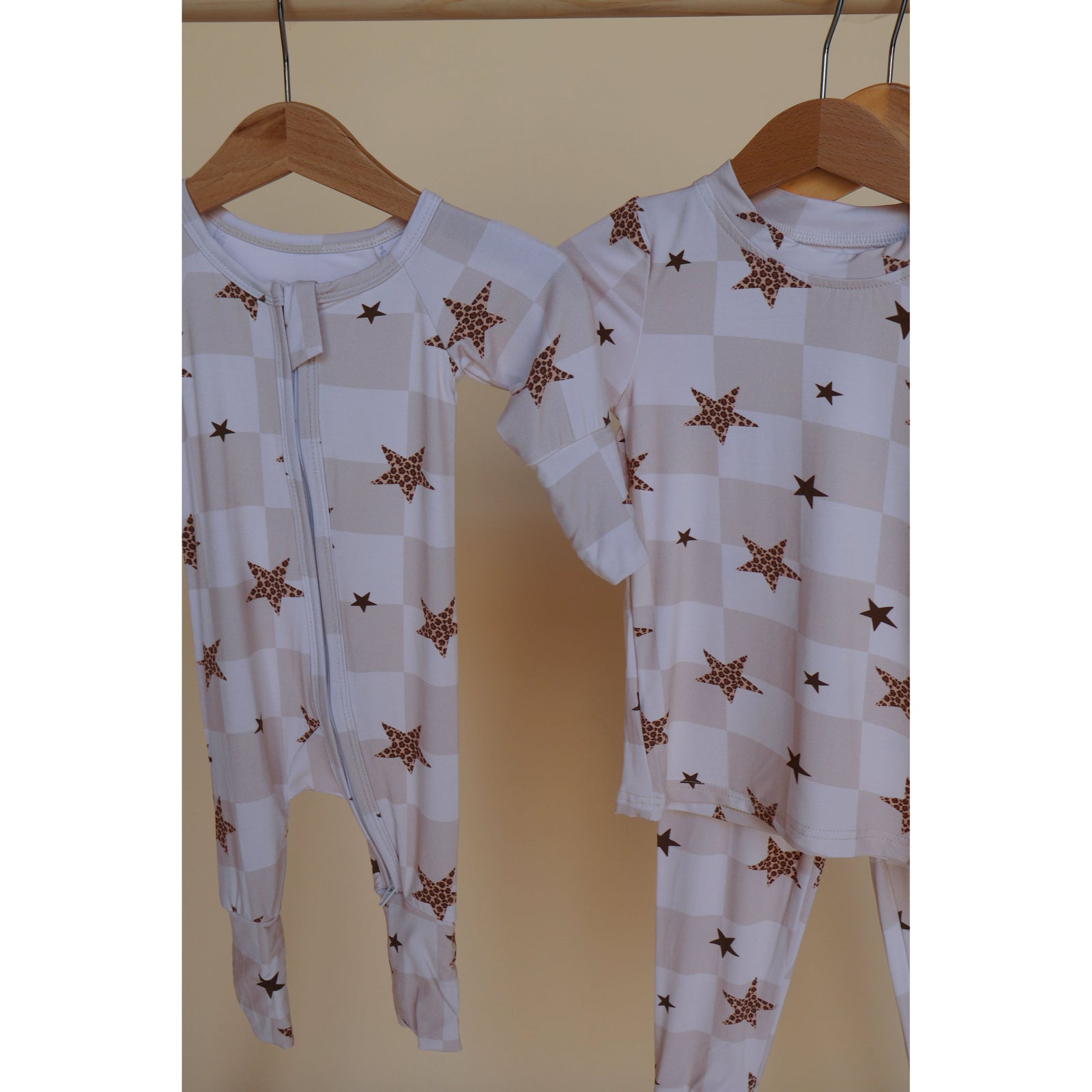 Checker Cheetah Stars Bamboo Pjs