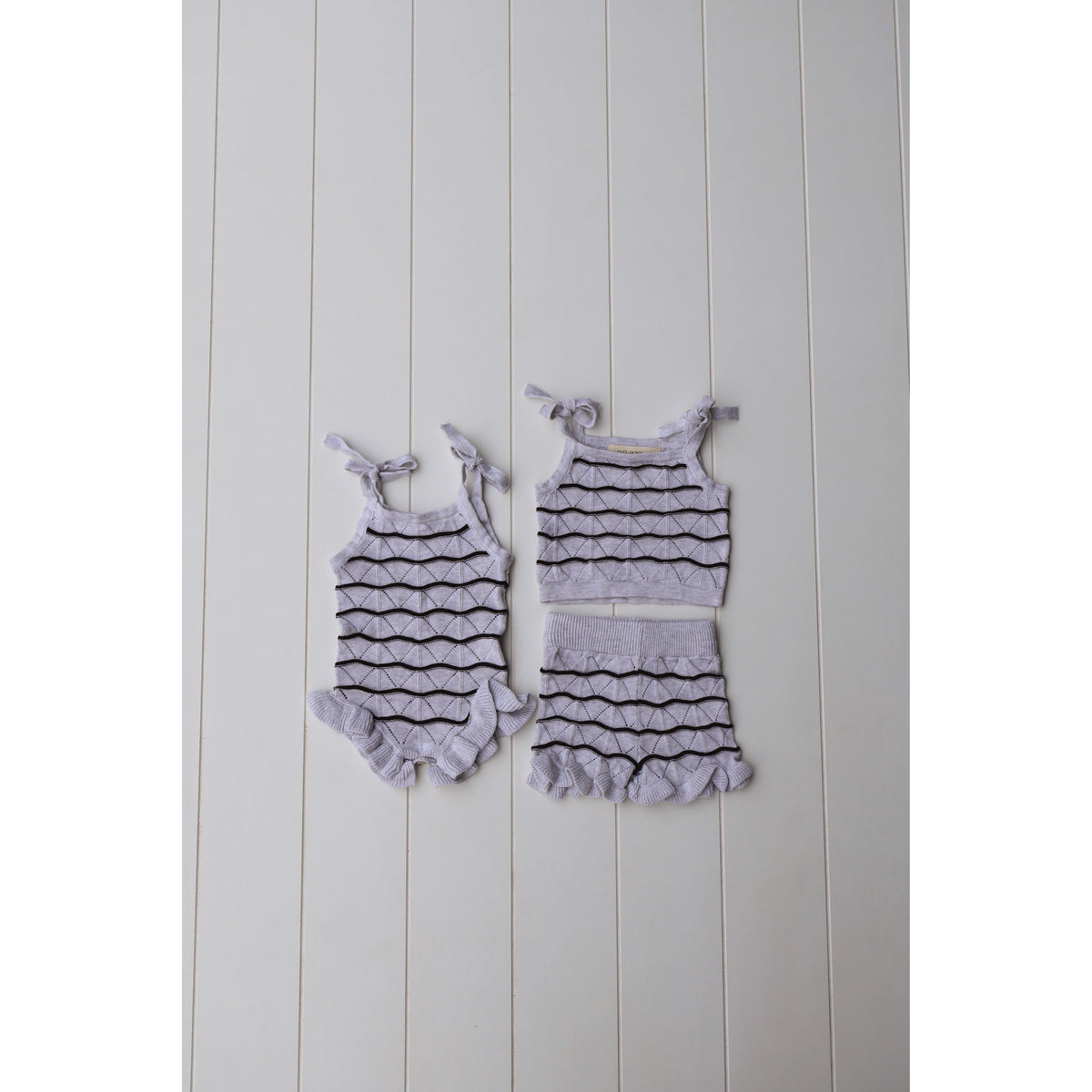 Spring Knit Ruffle Onesie