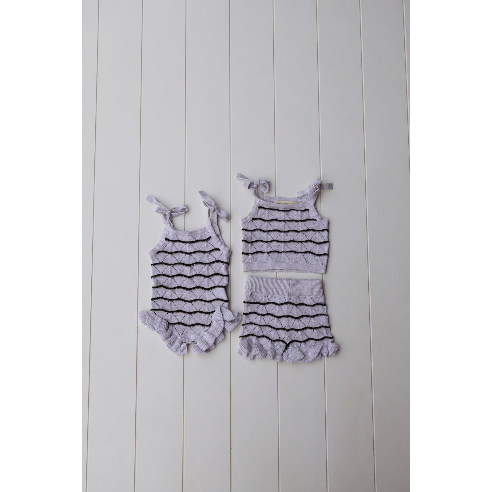 Spring Knit Ruffle Onesie