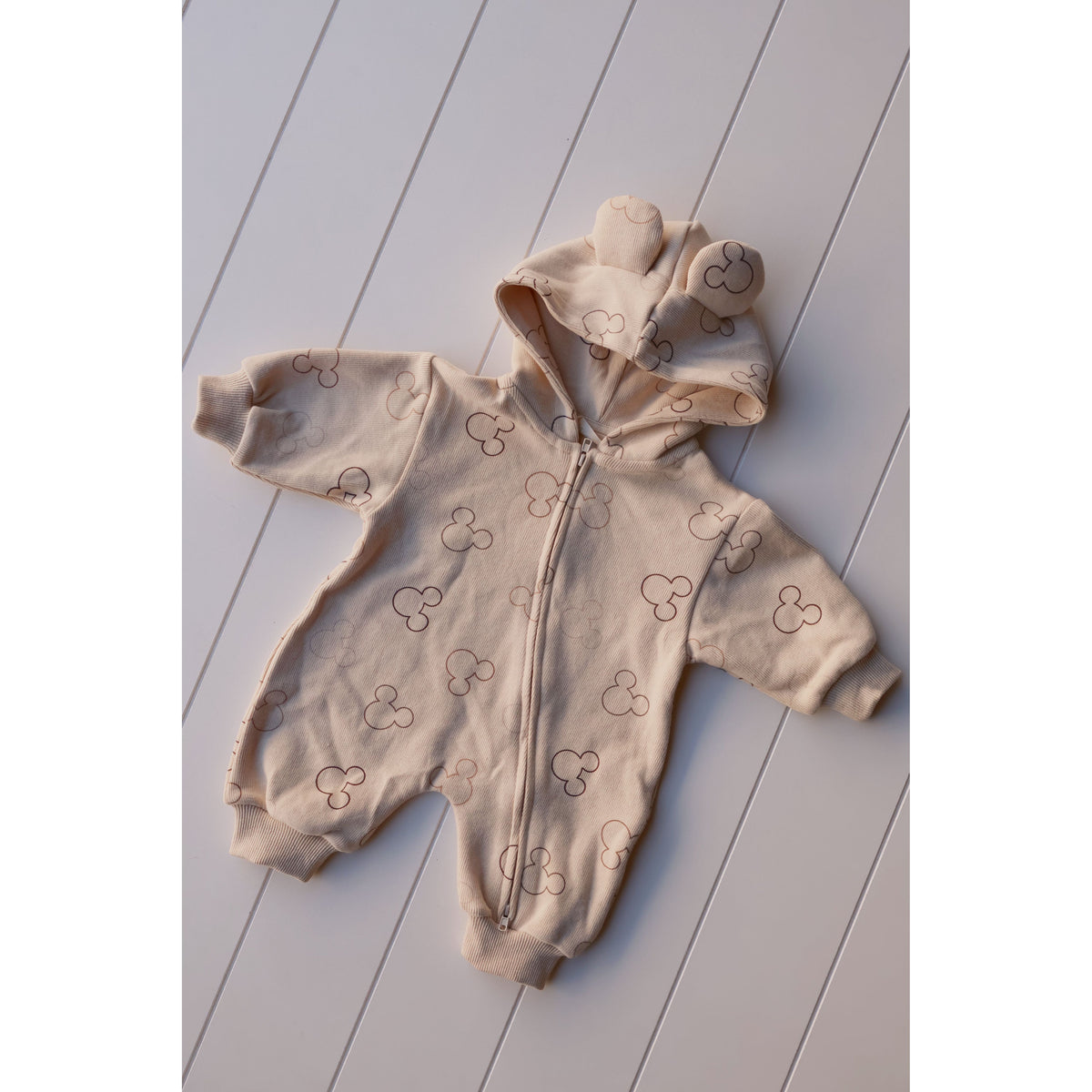 Printed Zip Hooded Jumpsuit