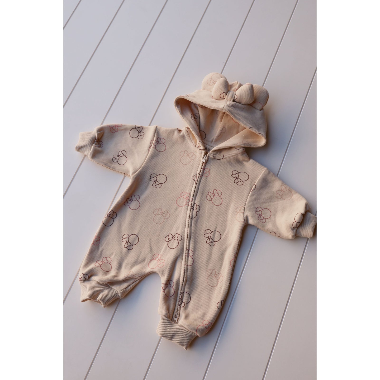 Printed Zip Hooded Jumpsuit