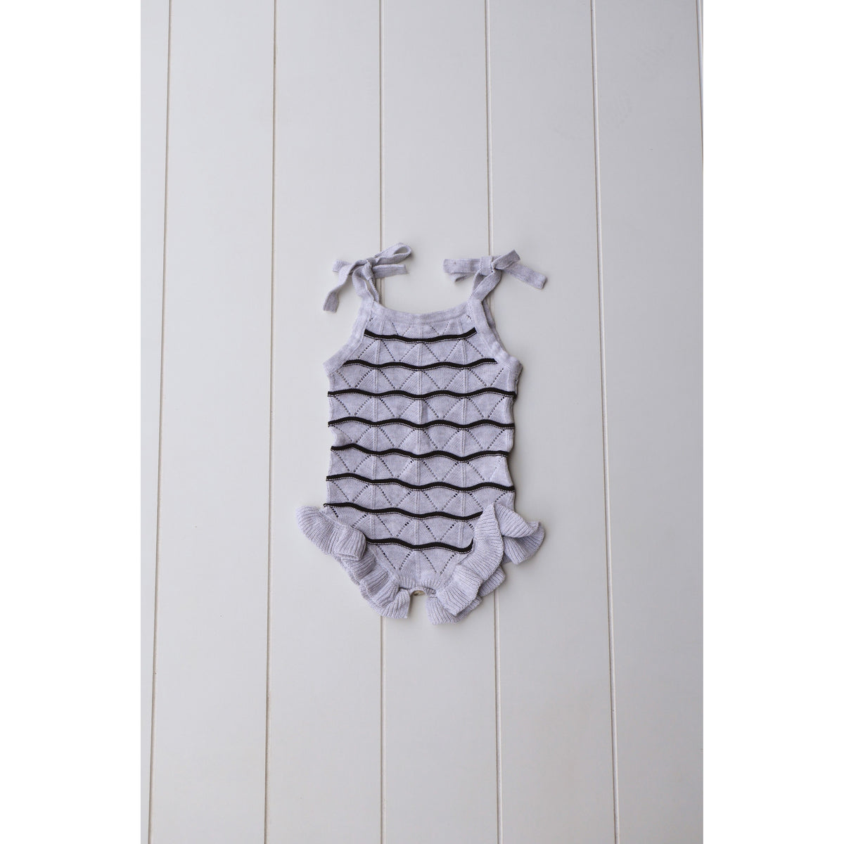 Spring Knit Ruffle Onesie