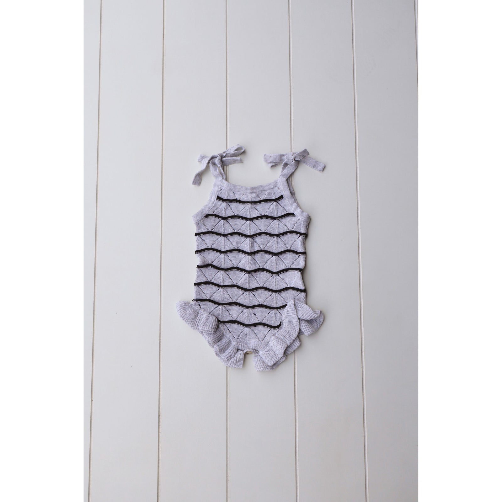 Spring Knit Ruffle Onesie