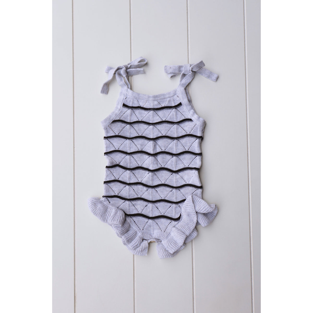 Spring Knit Ruffle Onesie