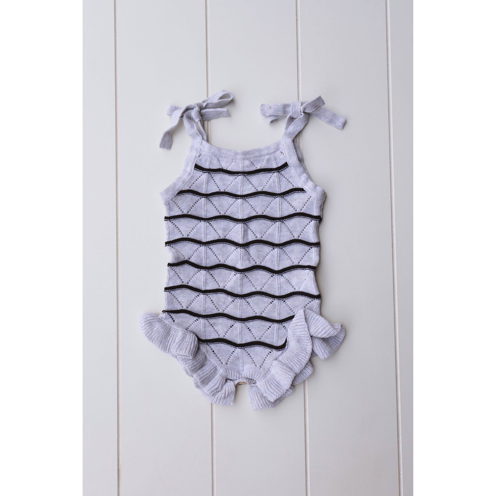 Spring Knit Ruffle Onesie