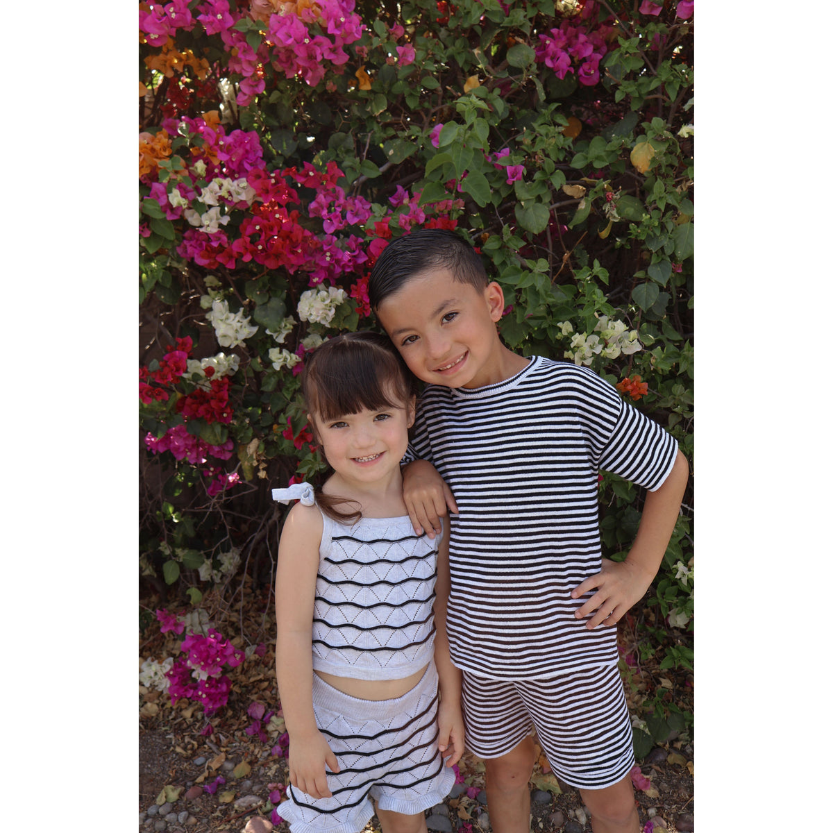 Tie Sleeve Knit Girls Two Piece Set