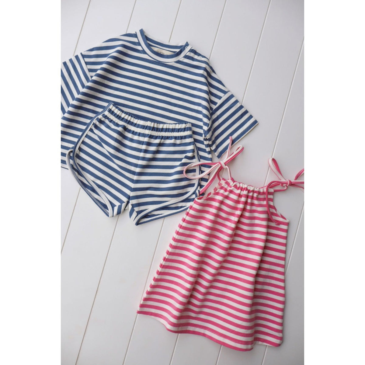 Euro Stripe Short Set