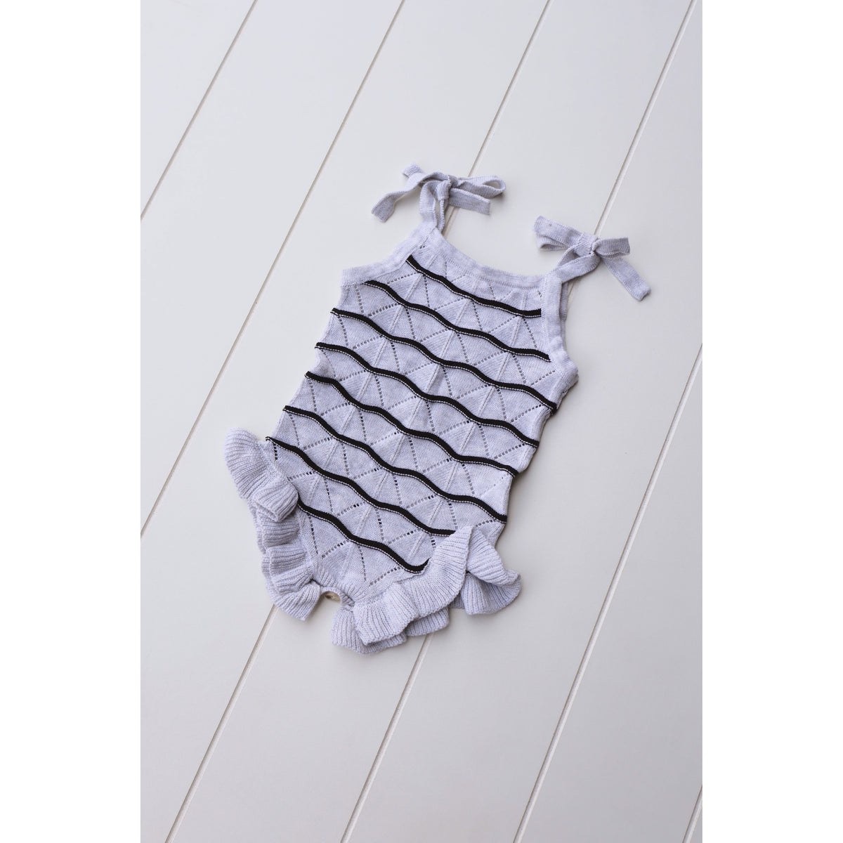 Spring Knit Ruffle Onesie