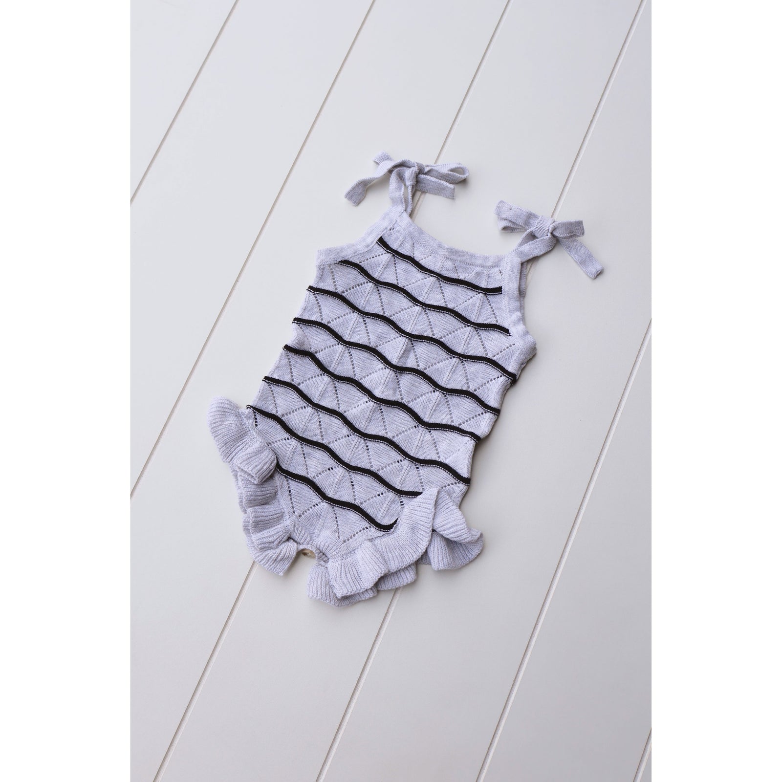 Spring Knit Ruffle Onesie