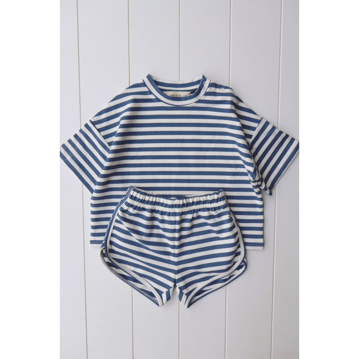 Euro Stripe Short Set