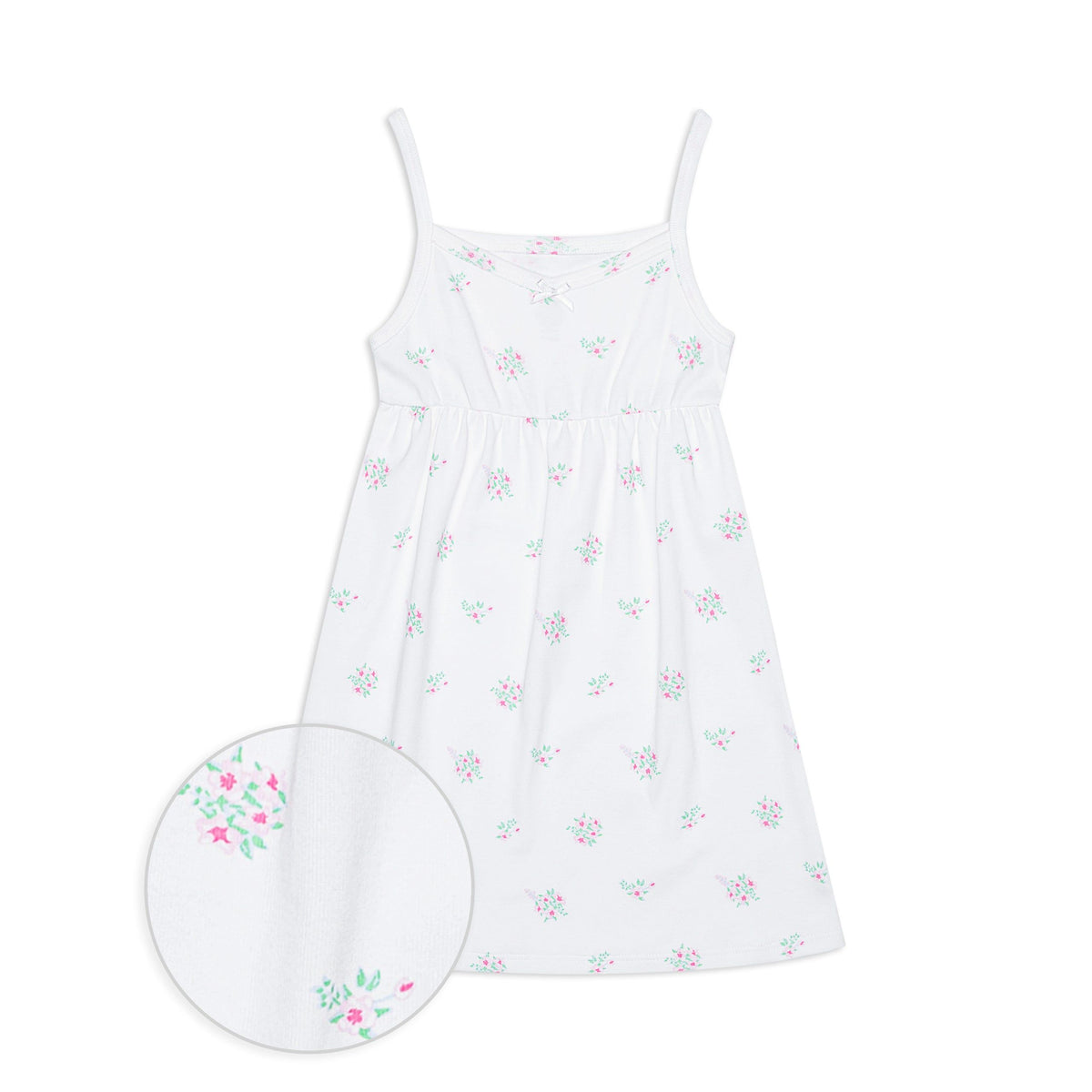 The Organic Rib Dress [Ditsy Floral]
