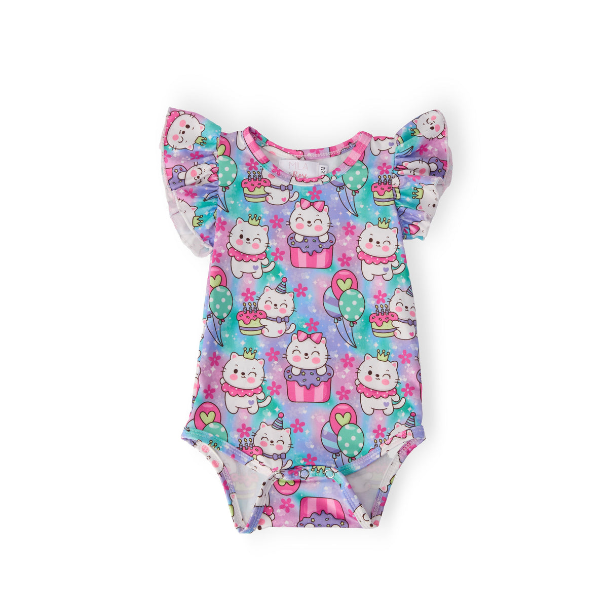 Time To Purr-ty S/S Flutter Bodysuit