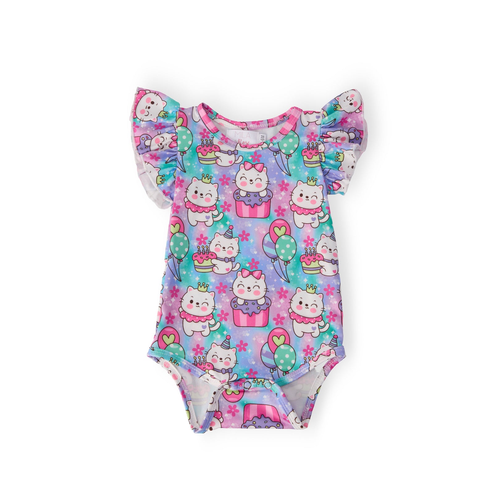 Time To Purr-ty S/S Flutter Bodysuit