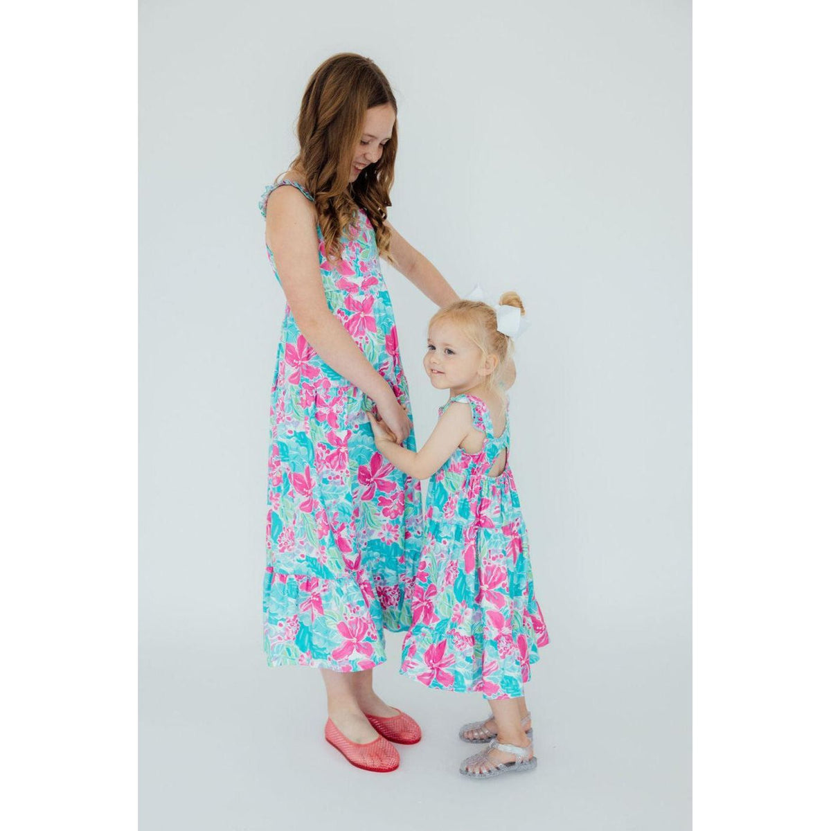 Tropical Punch Ruffle Maxi Dress