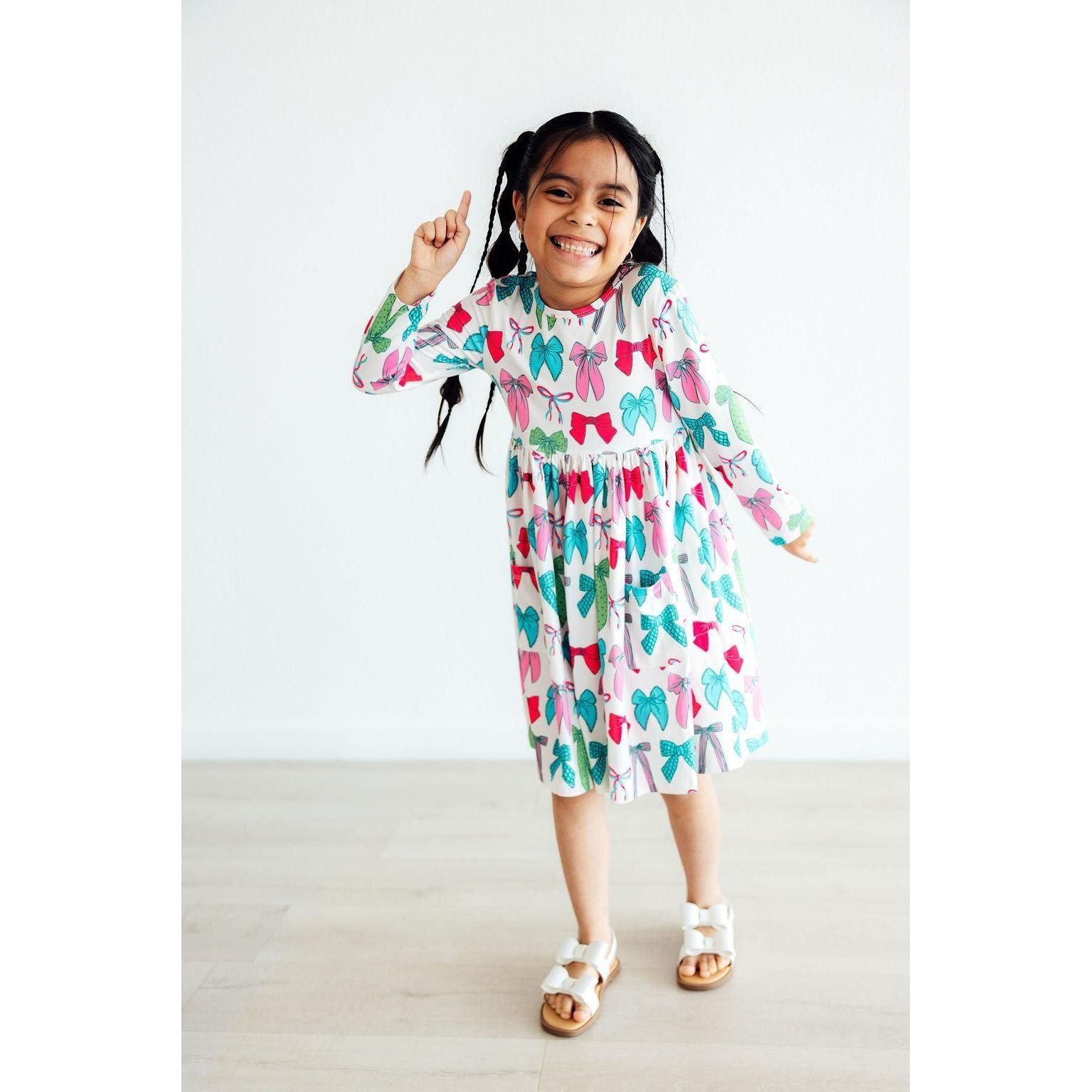 Twirls & Ties L/S Pocket Twirl Dress