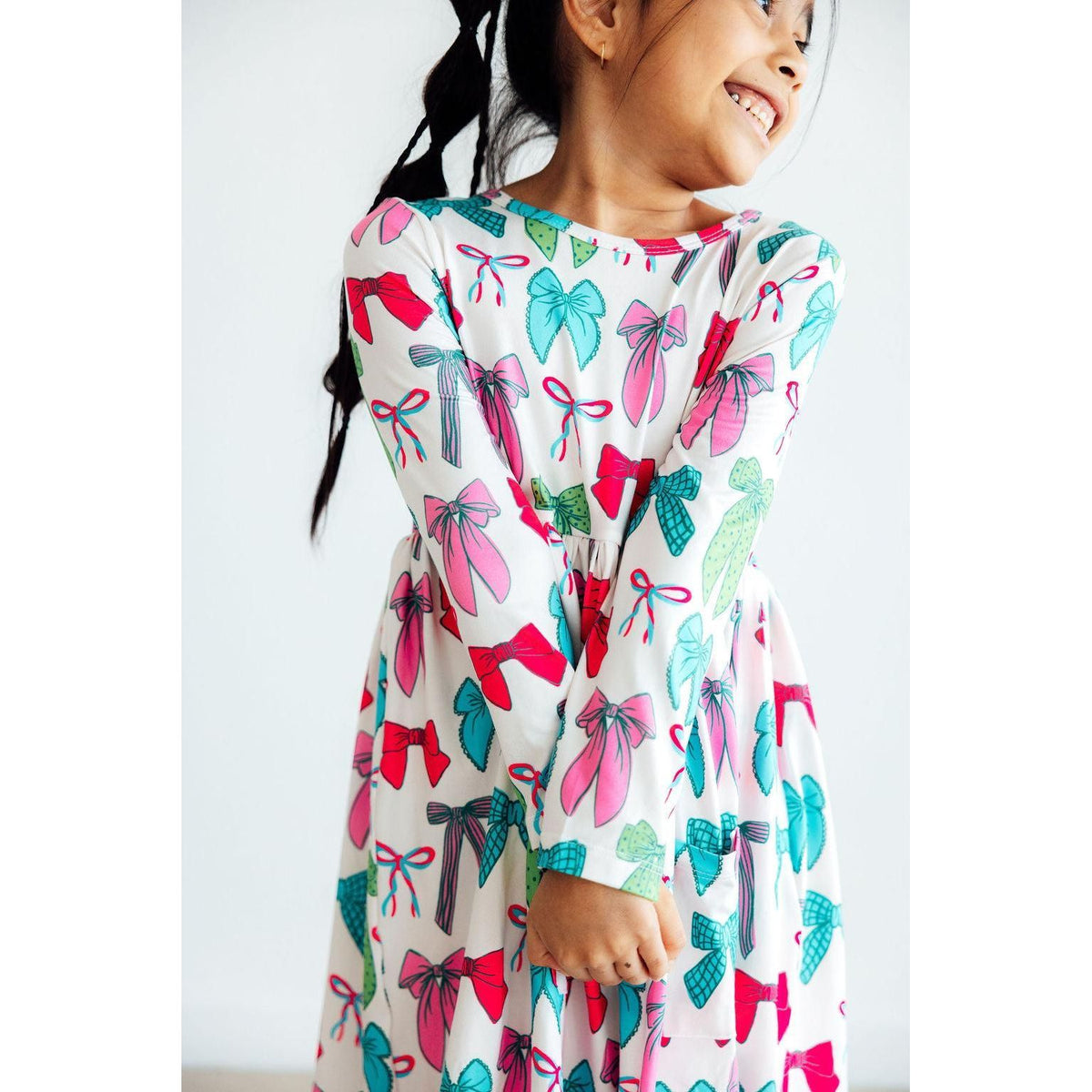 Twirls &amp; Ties L/S Pocket Twirl Dress