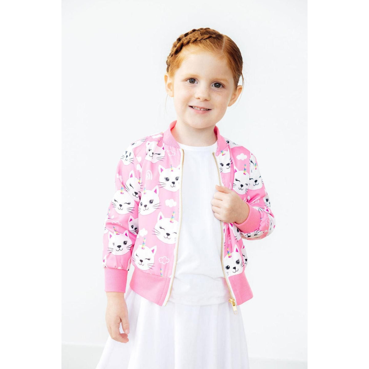 Unicorn Kitties Satin Jacket