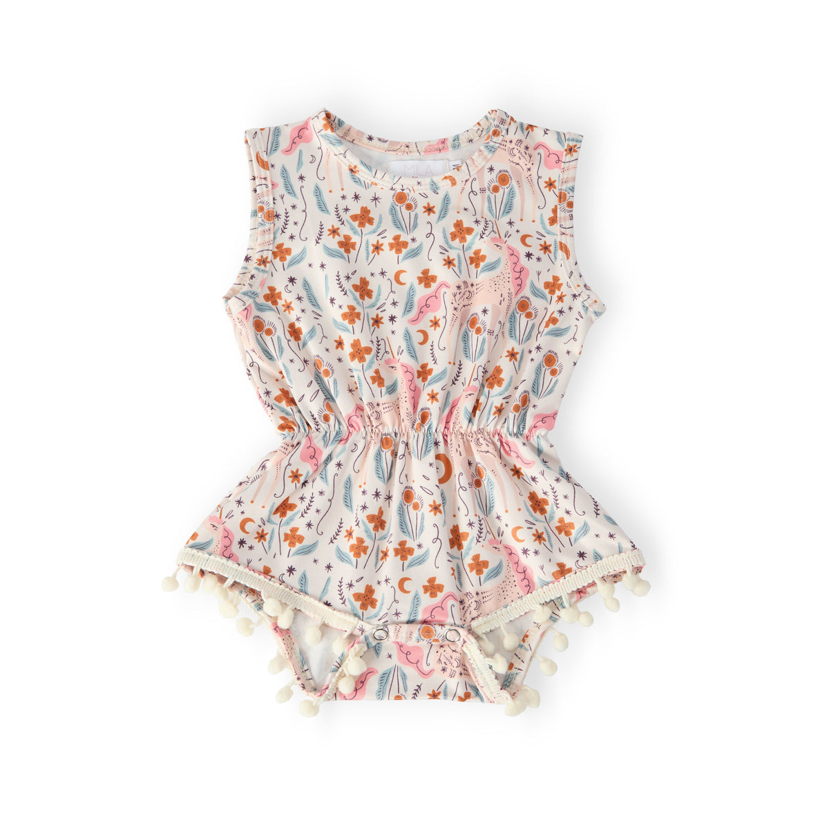 Unicorn Soiree Pom Pom Romper