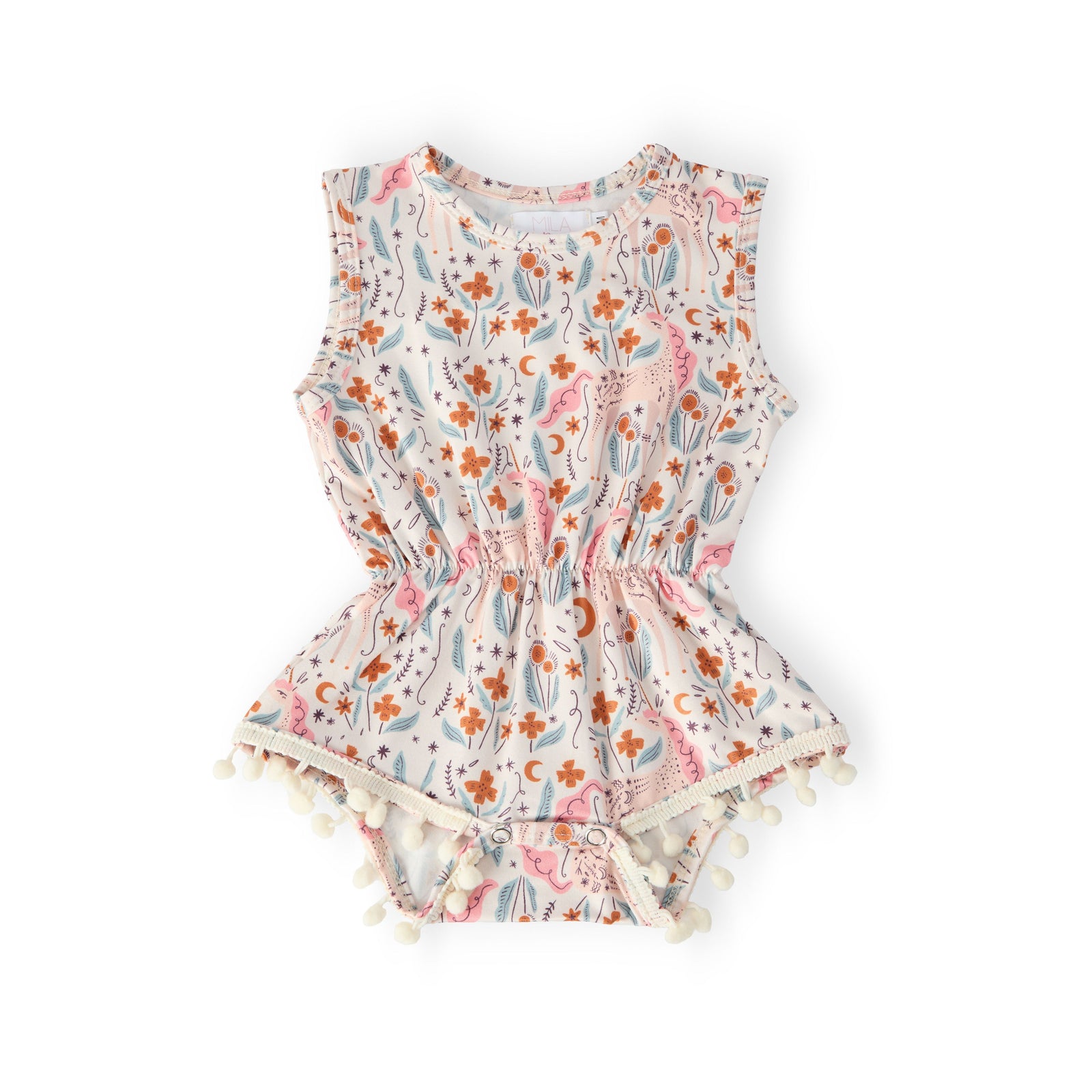 Unicorn Soiree Pom Pom Romper