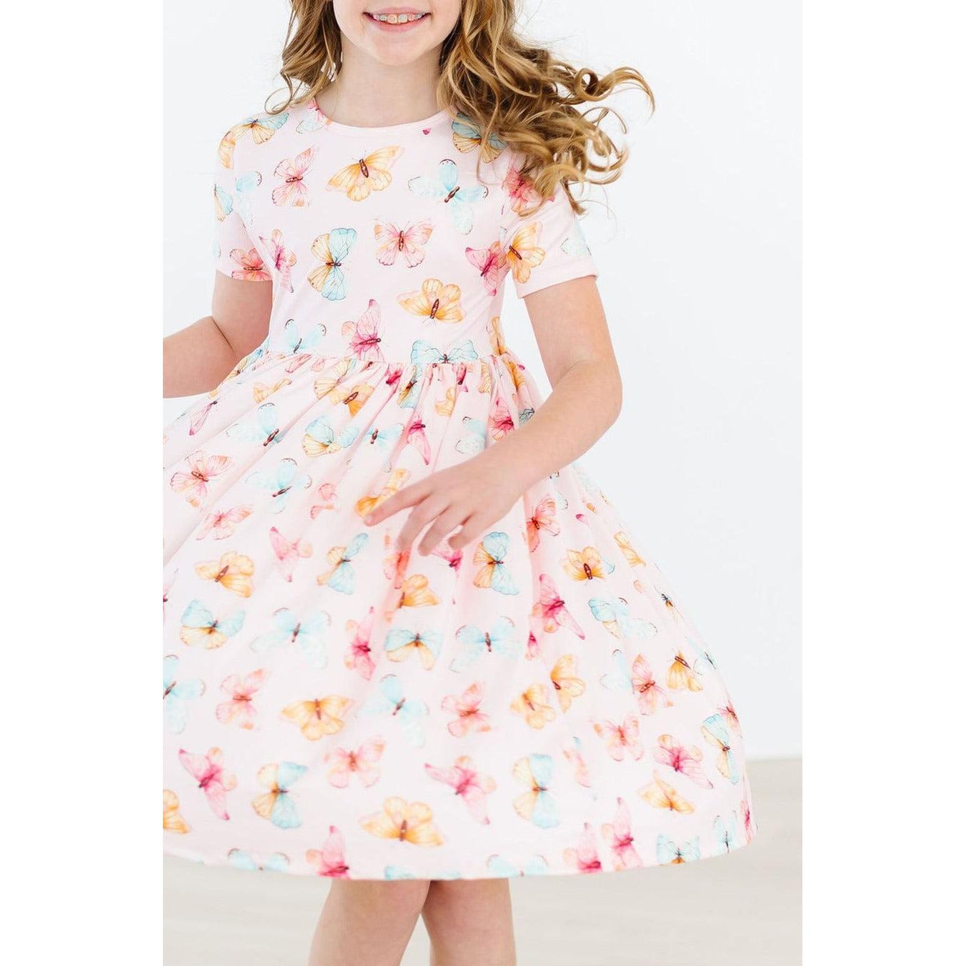 Butterfly Kisses S/S Pocket Twirl Dress