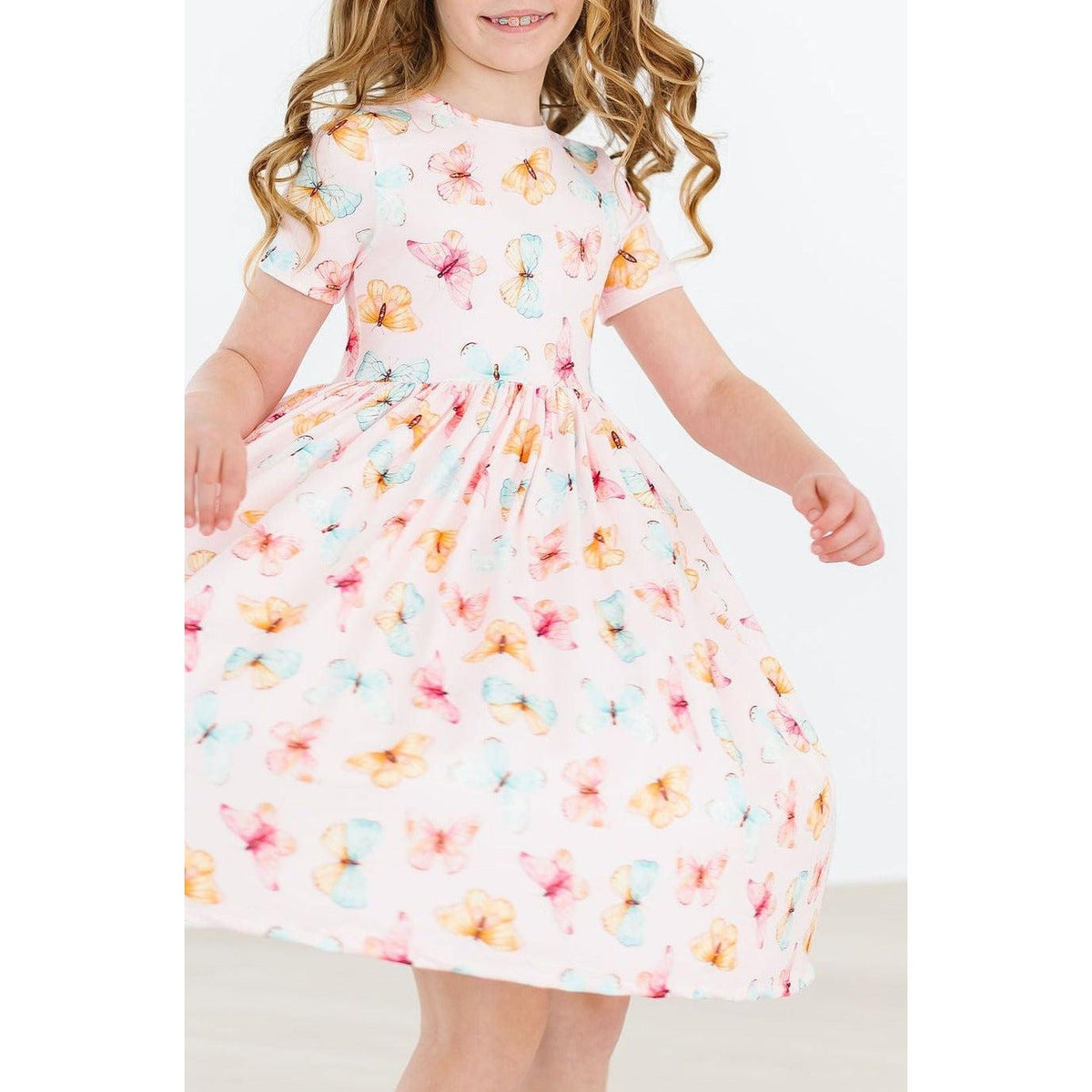 Butterfly Kisses S/S Pocket Twirl Dress