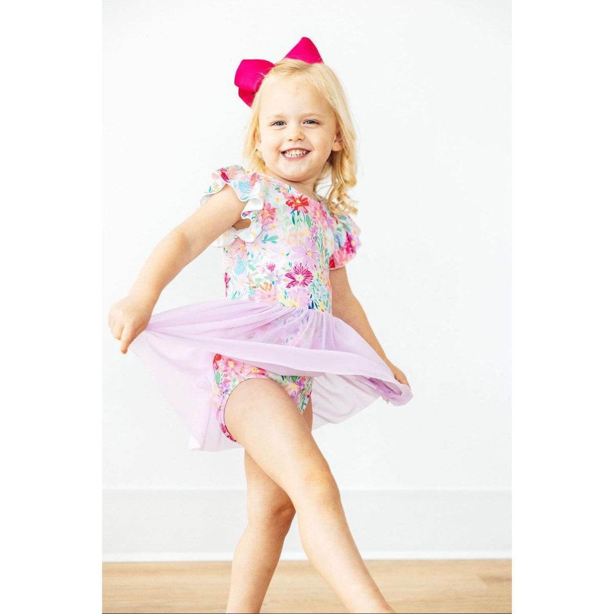 Field of Flowers S/S Twirl Leotard