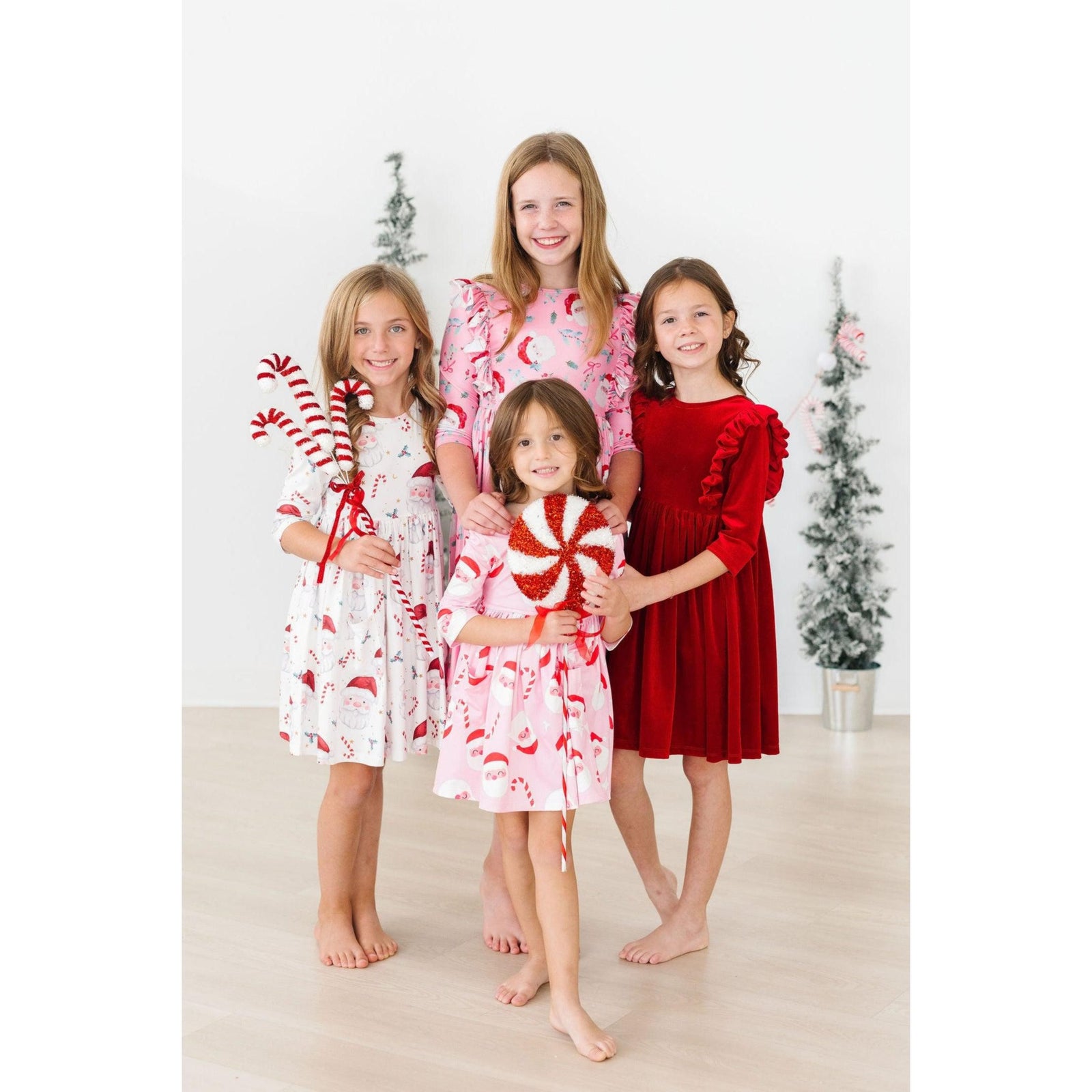 Jingle Bells 3/4 Sleeve Pocket Twirl Dress