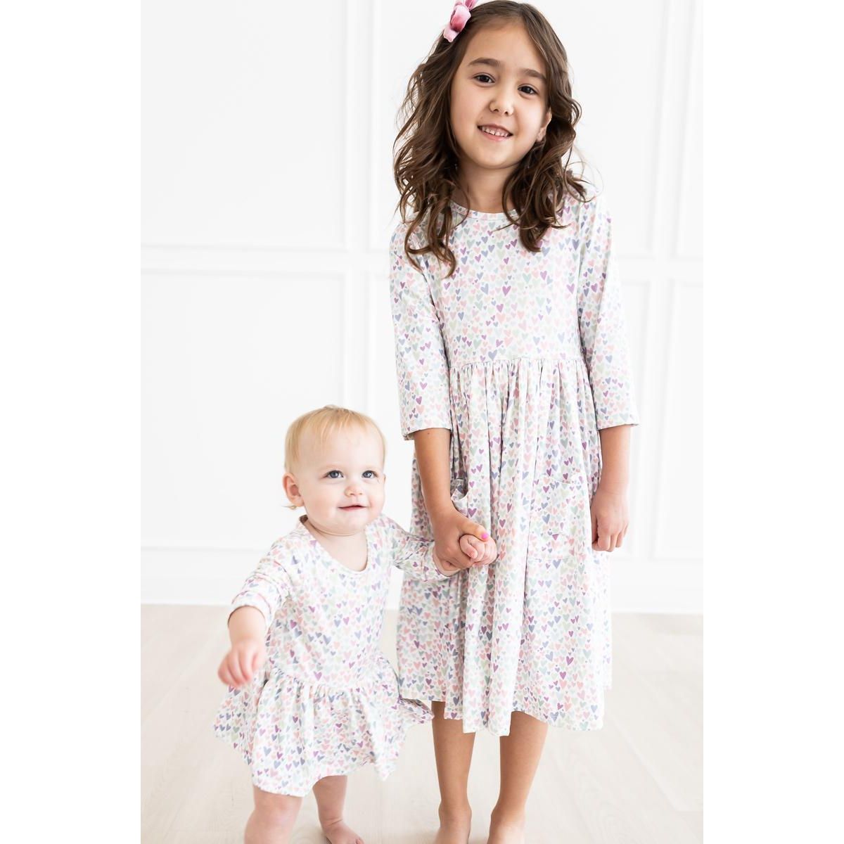 One in a Million 3/4 Sleeve Pocket Twirl Dress