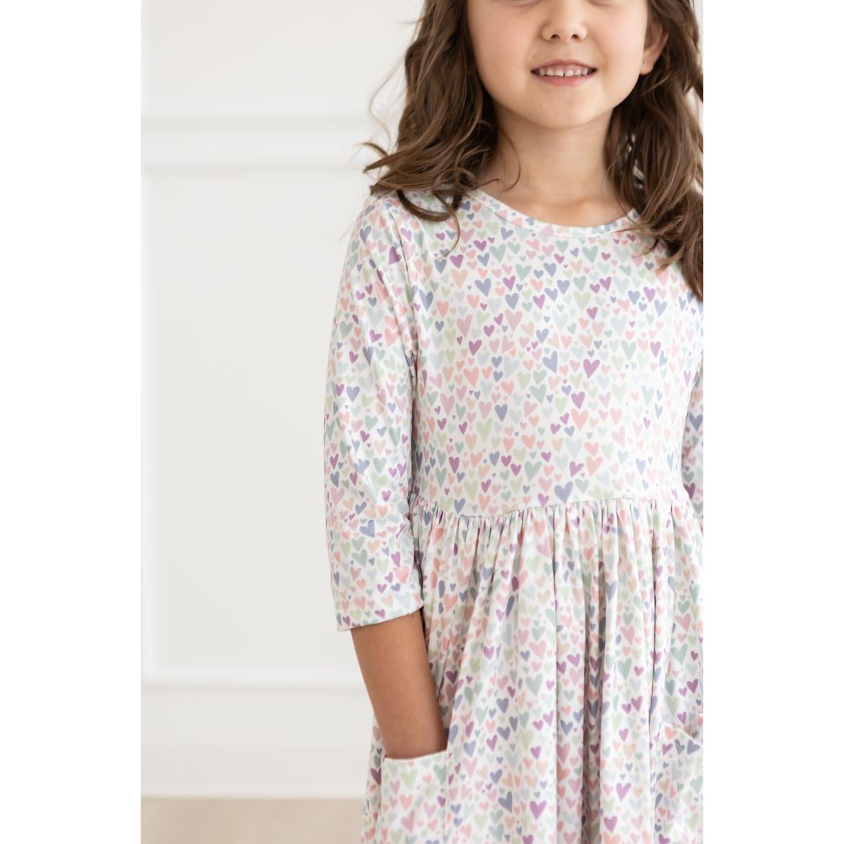 One in a Million 3/4 Sleeve Pocket Twirl Dress